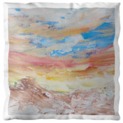 Coussin d’art LIOBAU Touche Partageos 45,7×45,7 – Partageos