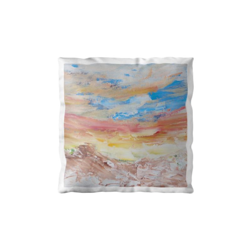 Coussin d’art LIOBAU Touche Partageos 45,7×45,7 – Partageos