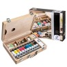 Coffret peinture à l’huile Van Gogh en bois : 10 couleurs essentielles + médiums, pinceaux et palette pour bien démarrer.