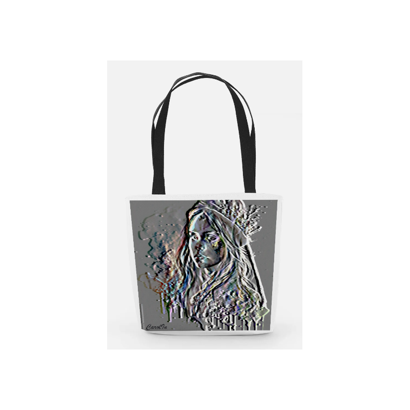 Grand sac zippé Caroll-In 34×47 cm - coton – Partageos