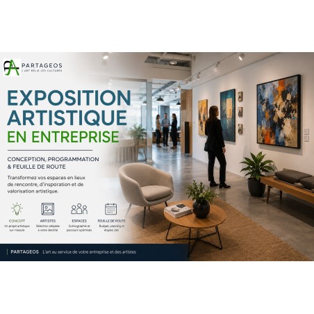 Exposition artistique en entreprise – conception et programmation par Partageos