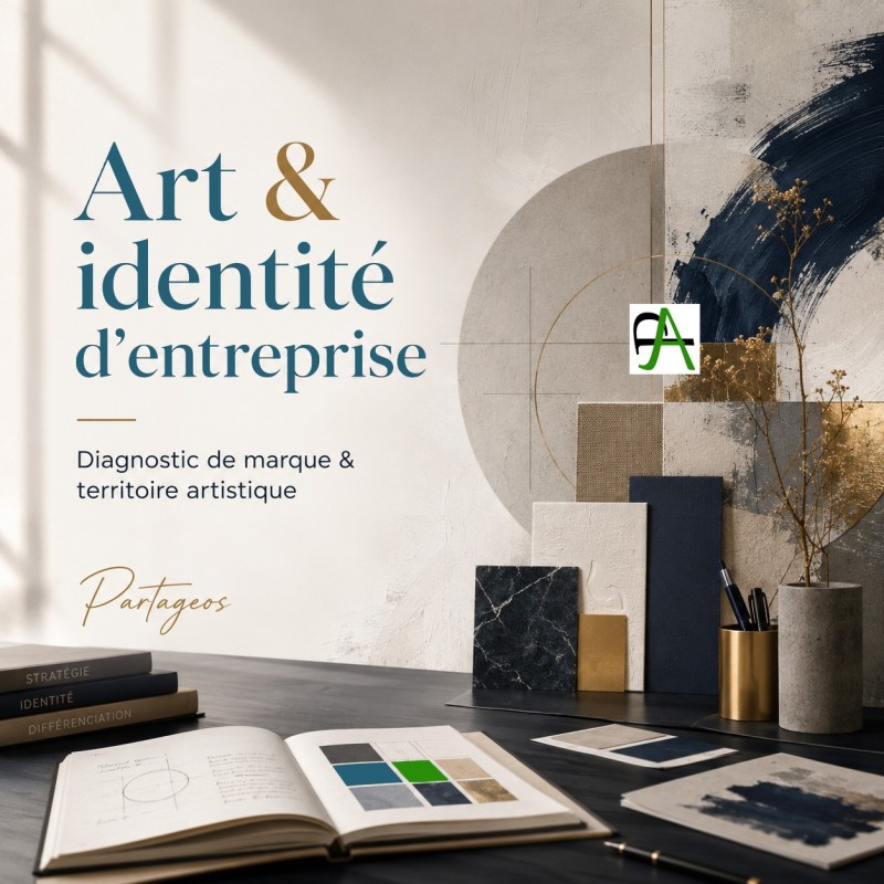 Art et identité d’entreprise – diagnostic de marque et territoire artistique par Partageos